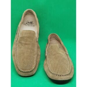 VINTAGE J&M 1850 SUEDE WAFFLE LOAFER Brown LEATHER MEN'S SIZE 9M DRIVING SHOES